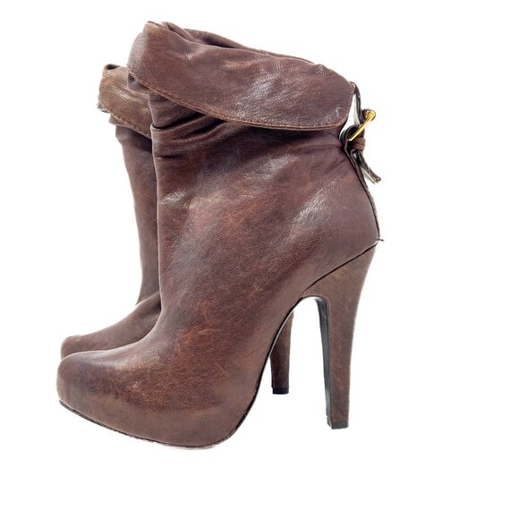 Report Signature High Heeled Brown Howell Ankle Boots Size 9 - Picture 3 of 5